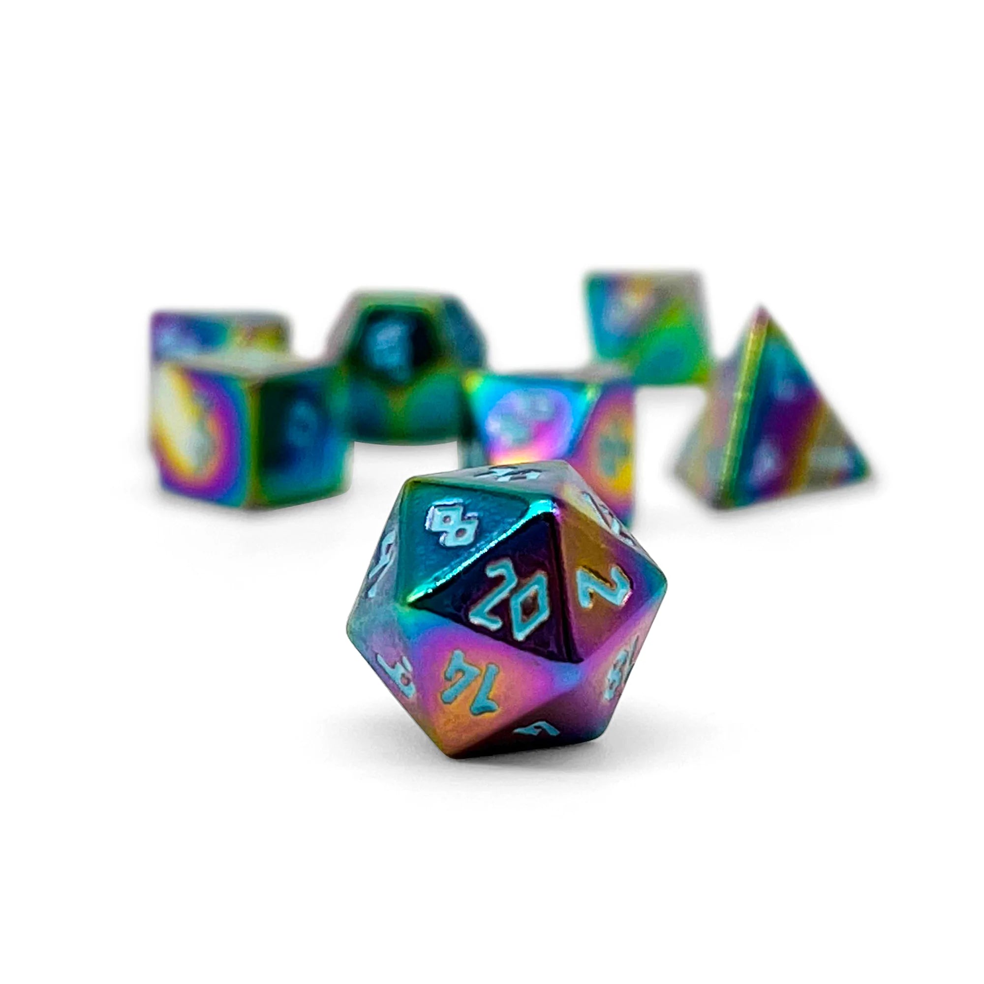 QUEENS TREASURE PEBBLE™ DICE - 10MM ALLOY MINI POLYHEDRAL DICE SET | Gopher Games