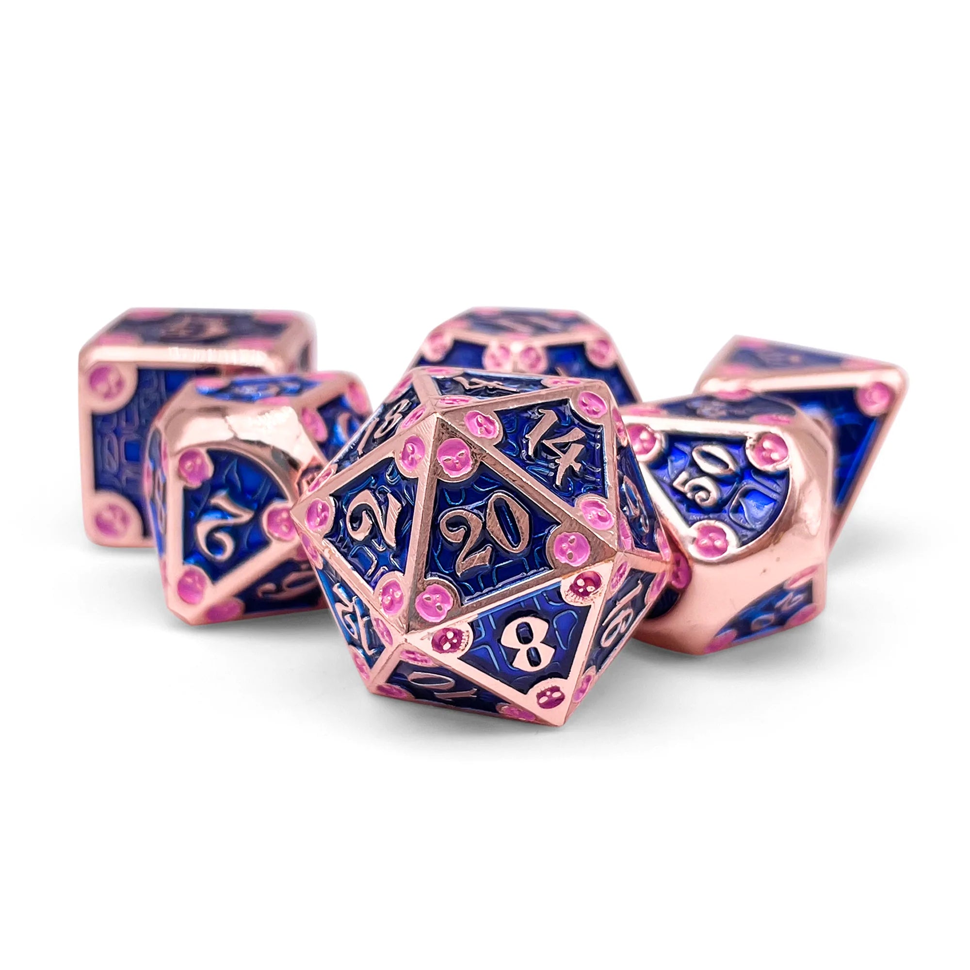 DUNGEON DELVE - TREACHERY 7 PIECE RPG SET METAL DICE | Gopher Games