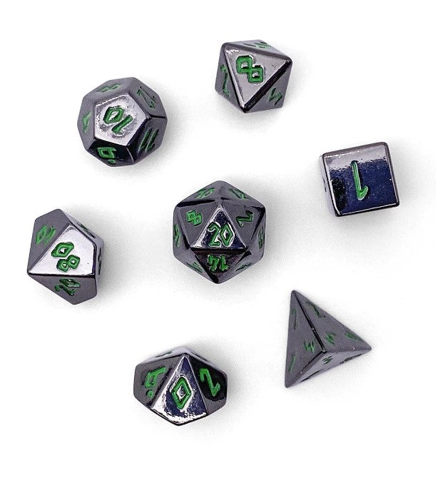 POISONED DAGGERS PEBBLE™ DICE - 10MM ALLOY MINI POLYHEDRAL DICE SET | Gopher Games