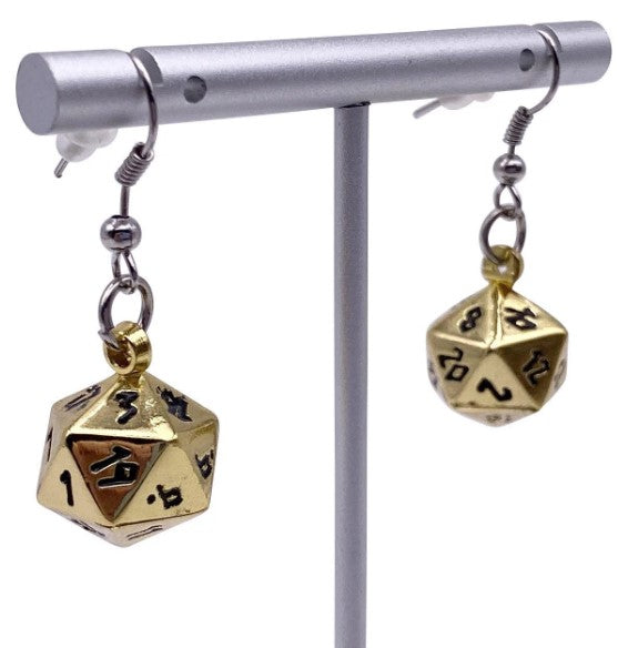 DEAD MANS GOLD - IOUN STONE D20 DICE EARRINGS BY NORSE FOUNDRY | Gopher Games