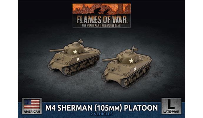 Flames of War: M4 Sherman (105mm) Assault Gun Plattoon | Gopher Games