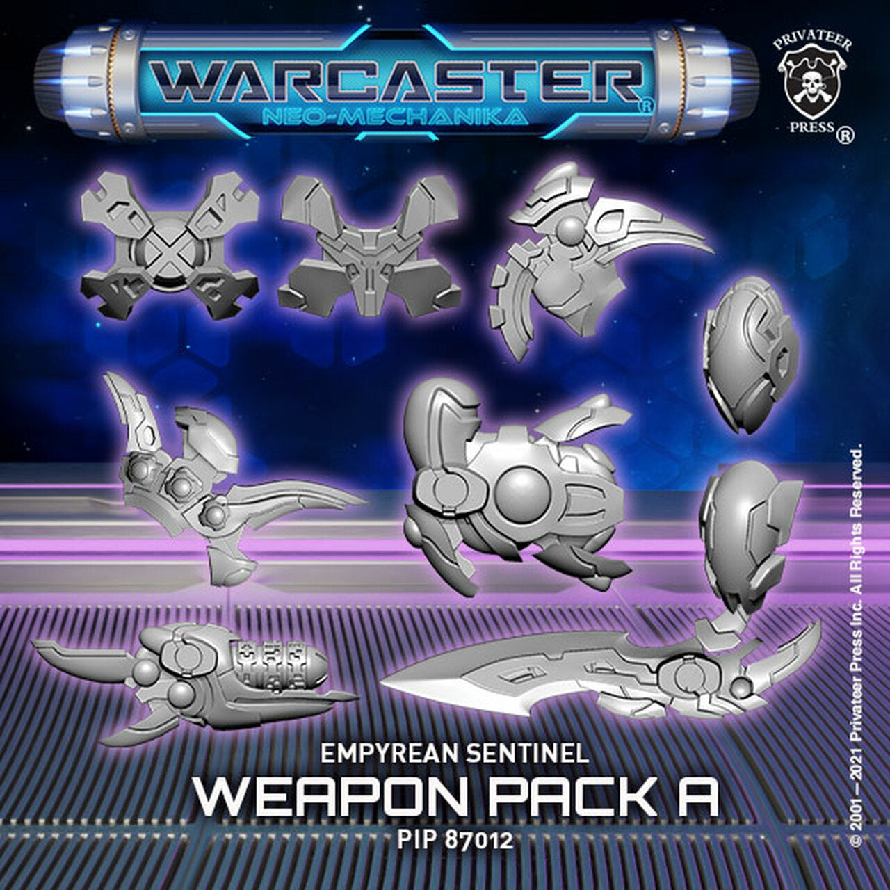 Warcaster Neo-Mechanika: Empyrean - Sentinel Weapon Pack A | Gopher Games