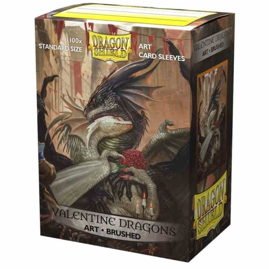 DRAGON SHIELD: BRUSHED ART: VALENTINE DRAGON 2021 (100CT) | Gopher Games