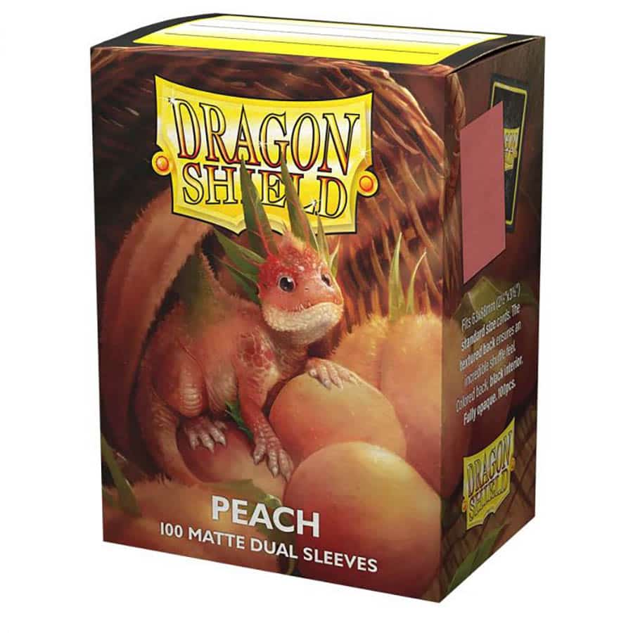 Dragon Shield Dual Matte Sleeve - Peach 'Piip' 100ct | Gopher Games