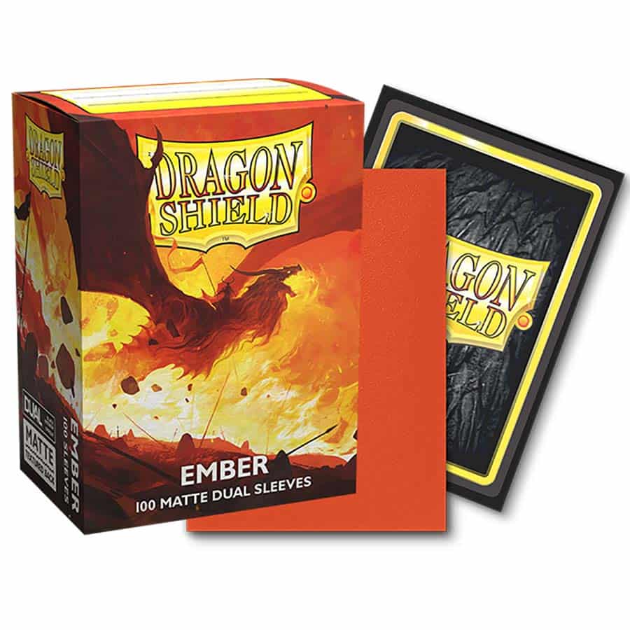 DRAGON SHIELD DUAL SLEEVES: MATTE EMBER (BOX OF 100) | Gopher Games