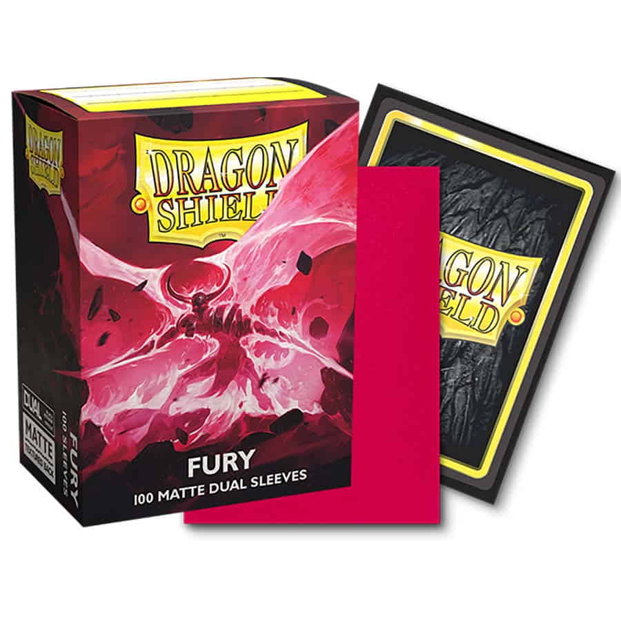 DRAGON SHIELD DUAL SLEEVES: MATTE FURY (BOX OF 100) | Gopher Games