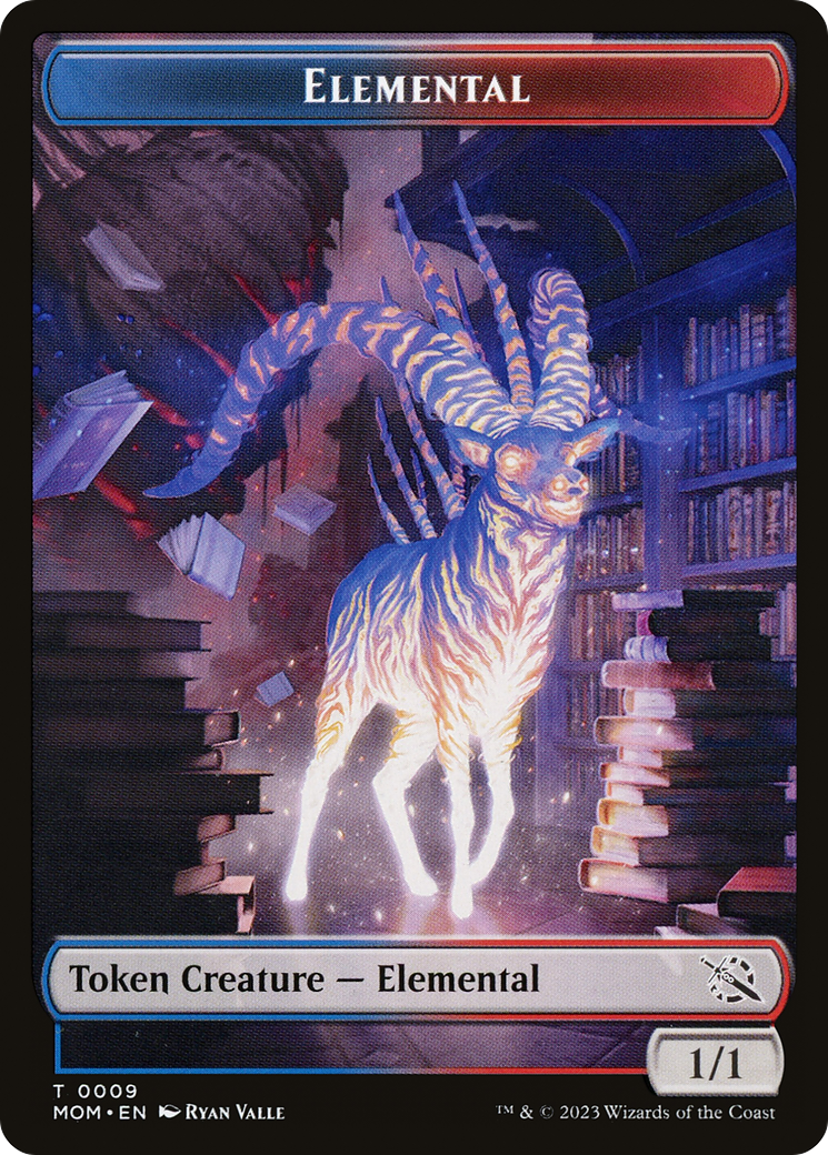 Elemental (09) // Spirit (13) Double-Sided Token [March of the Machine Tokens] | Gopher Games