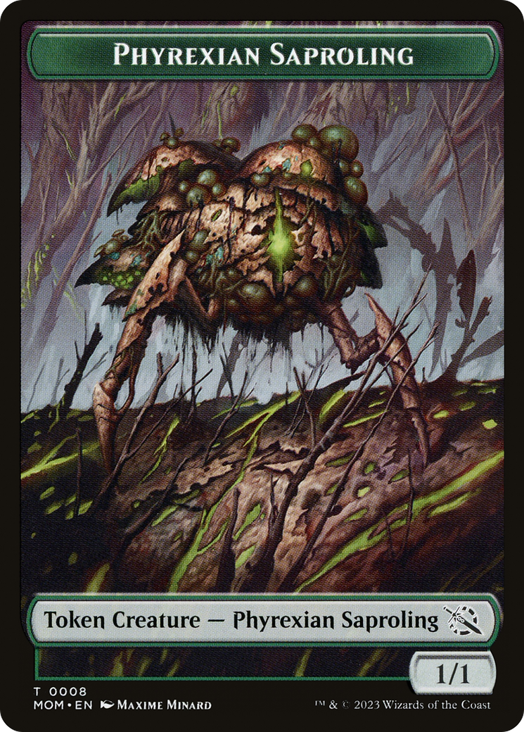 Monk // Phyrexian Saproling Double-Sided Token [March of the Machine Tokens] | Gopher Games