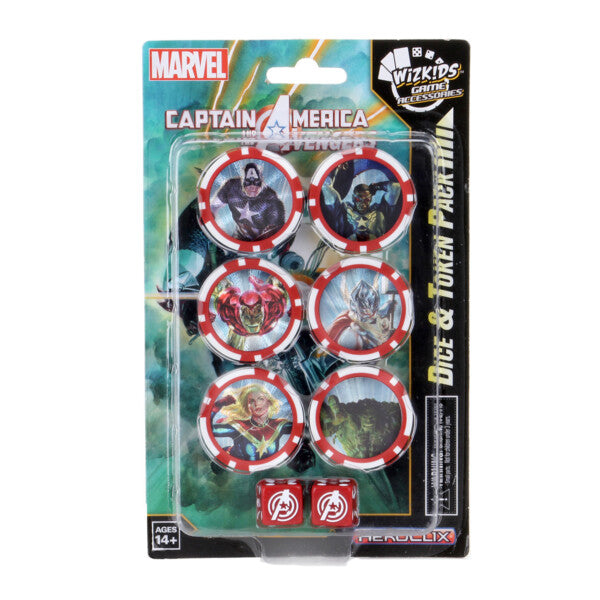 Marvel Heroclix: Captain America and the Avengers Dice and Token Pack | Gopher Games