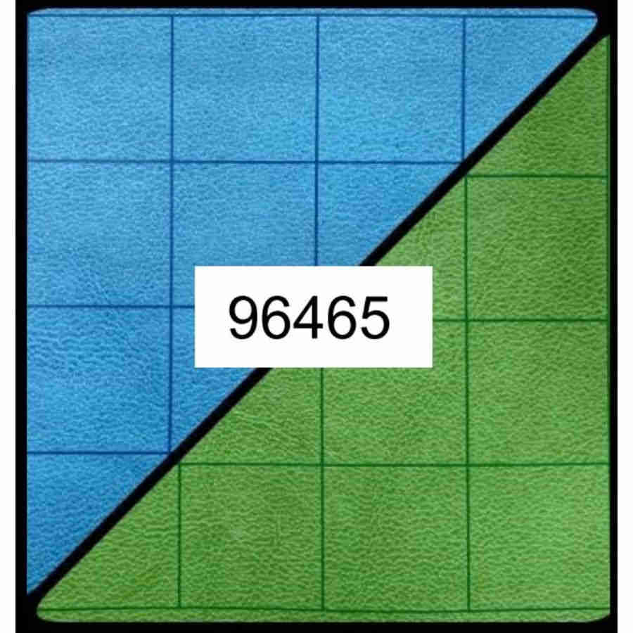 BATTLEMAT REVERSIBLE (1-INCH): BLUE-GREEN SQUARES (23.5 INCHES X 26 INCHES) | Gopher Games