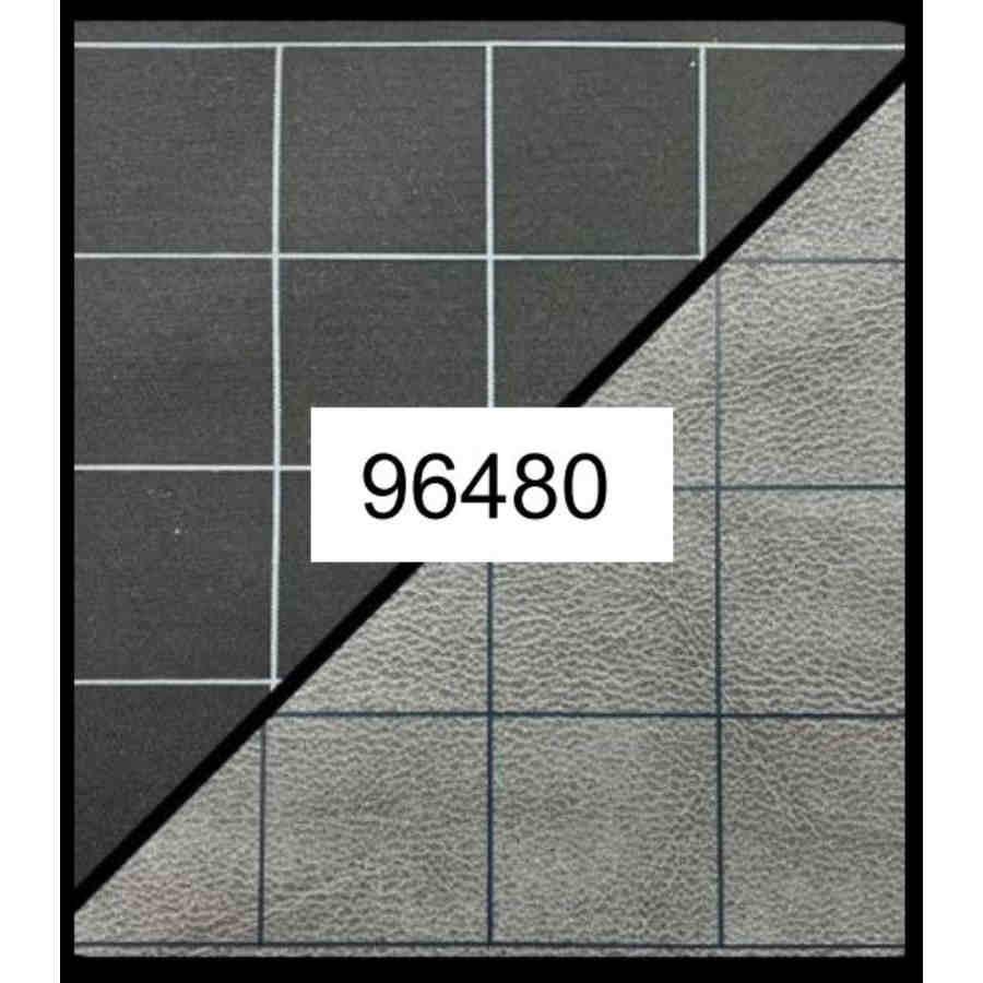 BATTLEMAT REVERSIBLE (1-INCH): BLACK-GREY SQUARES (23.5 INCHES X 26 INCHES) | Gopher Games