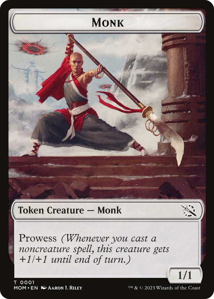 Monk // Spirit (14) Double-Sided Token [March of the Machine Tokens] | Gopher Games