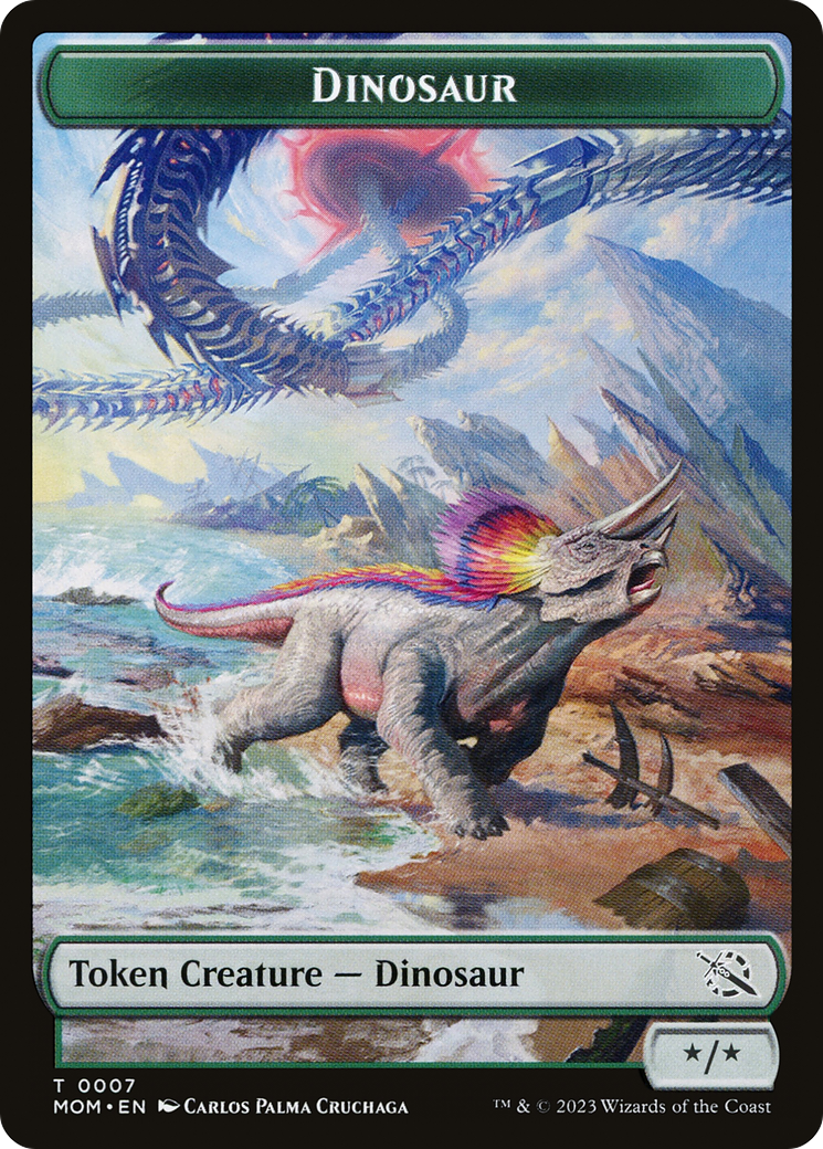 Treasure (20) // Dinosaur Double-Sided Token [March of the Machine Tokens] | Gopher Games