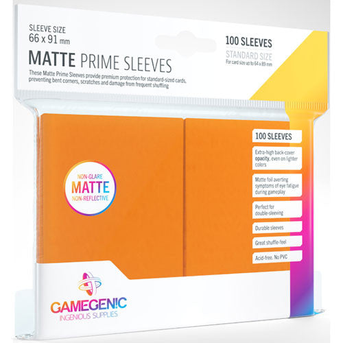 Matte Prime Sleeves: Orange | Gopher Games