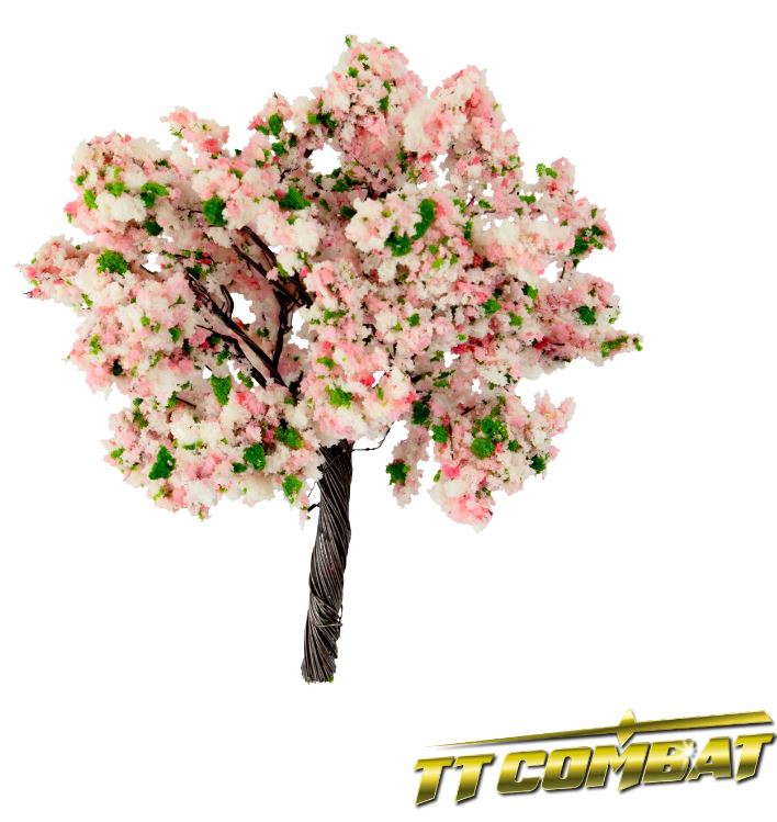 PINK WHITE BLOSSOM FLOWERING TREE IRON WIRE 12CM (2) | Gopher Games