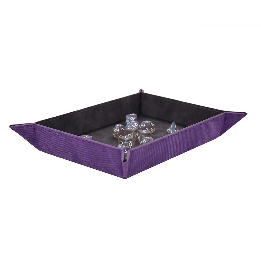 ULTRA PRO: SUEDE COLLECTION: FOLDABLE DICE ROLLING TRAY: AMETHYST | Gopher Games
