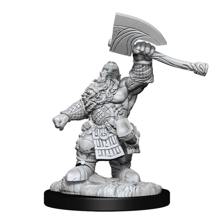 MAGIC THE GATHERING UNPAINTED MINIATURES: W02 DWARF FIGHTER AND DWARF CLERIC | Gopher Games