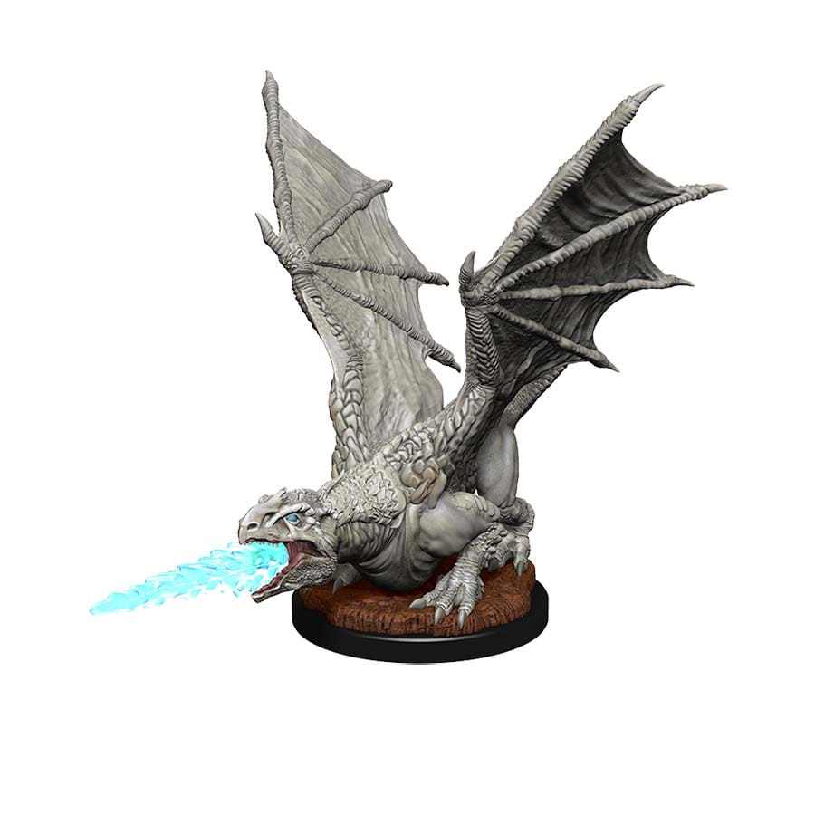 DND NOLZUR'S MARVELOUS MINIATURES: W19 WHITE DRAGON WYRMLING | Gopher Games